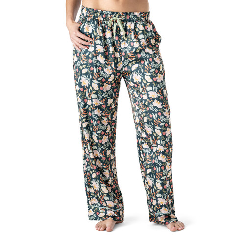 Petal to the Metal Beauty Sleep Satin Pajama Pants