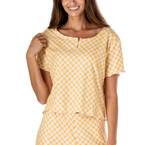 Hello Sunshine Ribbed Pajama Top