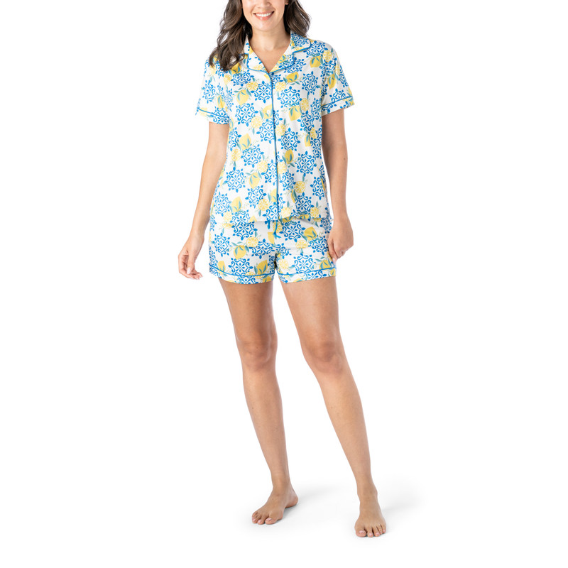 Sleepless In Santorini Signature Lounge Set - Top and Shorts Sleepless In Santorini Signature Lounge Set - Top and Shorts