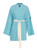 Turquoise Linen Kimono Short Robe | SHEAN