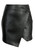 Black  Wrap Eco-Leather Mini Skirt | CHLOE