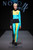 Black and Turquoise  Color Block Elastic Performance Jumpsuit | SHOT OVERALL