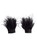 Black Ostrich Feather Cuffs With Push-Button | STELLA