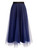 Dark Blue Small Polka Dot Tulle Midi Skirt | LEA
