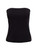 Black Fitted  Rib Knit Corset Top | ERNA