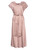 Taupe Silk-Satin Cut Out Shoulder Viscose Midi Dress With Belt  | AMIRA