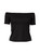 Black Elastic Single Jersey Viscose Off-Shoulder  Top | ABBY
