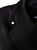 Black Satin Tailored Semi-Fitted Blazer With Tie Belt | NIKOLETTA