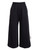 Black Wide Leg Cotton Double Knit Crop Track Pants |  MAI 