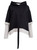 Black Double Knit Hoodie With Contrasting Details  | KUMI