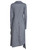 Gray Striped Soft Cotton Popeline Midi Shirt Dress | KOMIKO