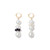 Pearl And Onyx Earrings