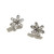 Glass Cut Stones Stud Earrings