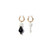 Freshwater Pearl And Onyx Earrings