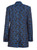 Blue Floral Jacquard Tailored Relaxed Fit Single Breasted Blazer | HAIKUS