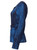 Luxury Blue Metallic Pleated Blouse With Belt | RIKONA