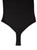 Black Elastic Jersey Rib Bodysuit With High Neck | MIKI