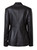 Black Tailored Regular Fit  Eco-Leather Blazer | AYAKO