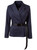 Navy Tailored Semi-Fitted Blazer With Buckle Belt | USAGI