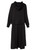 Black Loose Fit Asymmetric Sweat Hoodie Dress With Pleats | TAKAYAMA