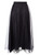 Black Layered High Waist Light Tulle Midi Skirt | KIOMI