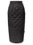 Black Quilted Puffer Pencil Skirt | ETSUMI