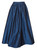 Navy Pleated Taffeta Midi Skirt | CHITOSE