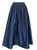 Navy Pleated Taffeta Midi Skirt | CHITOSE