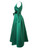 Emerald Taffeta Belted Waist Midi Dress | KATSUMI