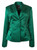 Emerald Single Brested Taffeta Fitted Tailored Blazer | AKINA