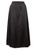 Black Pleated Thick Satin Midi Skirt | MINORI