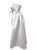 Light Gray Strapless Evening Shiny Taffeta Midi Length Dress With Belt | EIMI