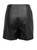 Black  Eco-Leather High-Waisted Tailored Shorts  | RINA