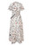 White Printed Midi Dress With Zip-Front | HARO