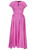 Pink Cotton Popeline Side Tie Midi Dress | MICHI