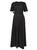 Black Cotton Popeline Midi Dress With Cut Outs  | HARUTO