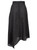 Black Embroidery Cotton Asymmetric Midi Skirt | MICHELLE