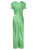 Green Satin Viscose Midi Tee Dress | REIKA