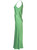 Green Satin Viscose Slip Tank Top Midi Dress | MASAMI