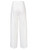 Off White Cotton Blend Pleated Palazzo Trousers | AKIKO