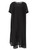 Black Silky Light Organza Semi Sheer Midi Dress | SEIKO