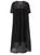 Black Silky Light Organza Semi Sheer Midi Dress | SEIKO