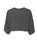 Gray Melange Loose Fit Jersey Viscose Crop T-Shirt  |  BANKO