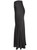 Black Satin Stretch Midi Length Slip Skirt | LUCIA