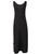 Black Simple Linen Slip Tank Top Midi Dress | ASEMI