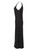 Black Simple Linen Slip Tank Top Midi Dress | ASEMI