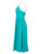 Turquoise Cotton Sleeveless Midi Dress With Straps | SOUTA