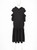 Black Loose Fit Viscose Single Jersey T-Shirt Dress With Cut Outs  | SUZU