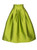 Green Pleated Taffeta Midi Skirt | RIA