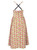 Floral Print Cotton Popeline Sleeveless Midi Dress With Straps | SOUTA